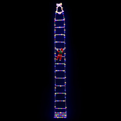 Jingle Jollys 3.5M Christmas Lights 300 LED Ladder Light with Santa Claus Decor-Occasions > Christmas > Outdoor Decorations &amp; Lights-PEROZ Accessories