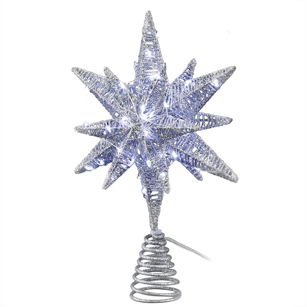 Jingle Jollys 3D Christmas Tree Topper Star LED Decorations Xmas Party Timer-Occasions > Christmas > Christmas Decorations-PEROZ Accessories