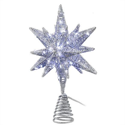Jingle Jollys 3D Christmas Tree Topper Star LED Decorations Xmas Party Timer-Occasions > Christmas > Christmas Decorations-PEROZ Accessories