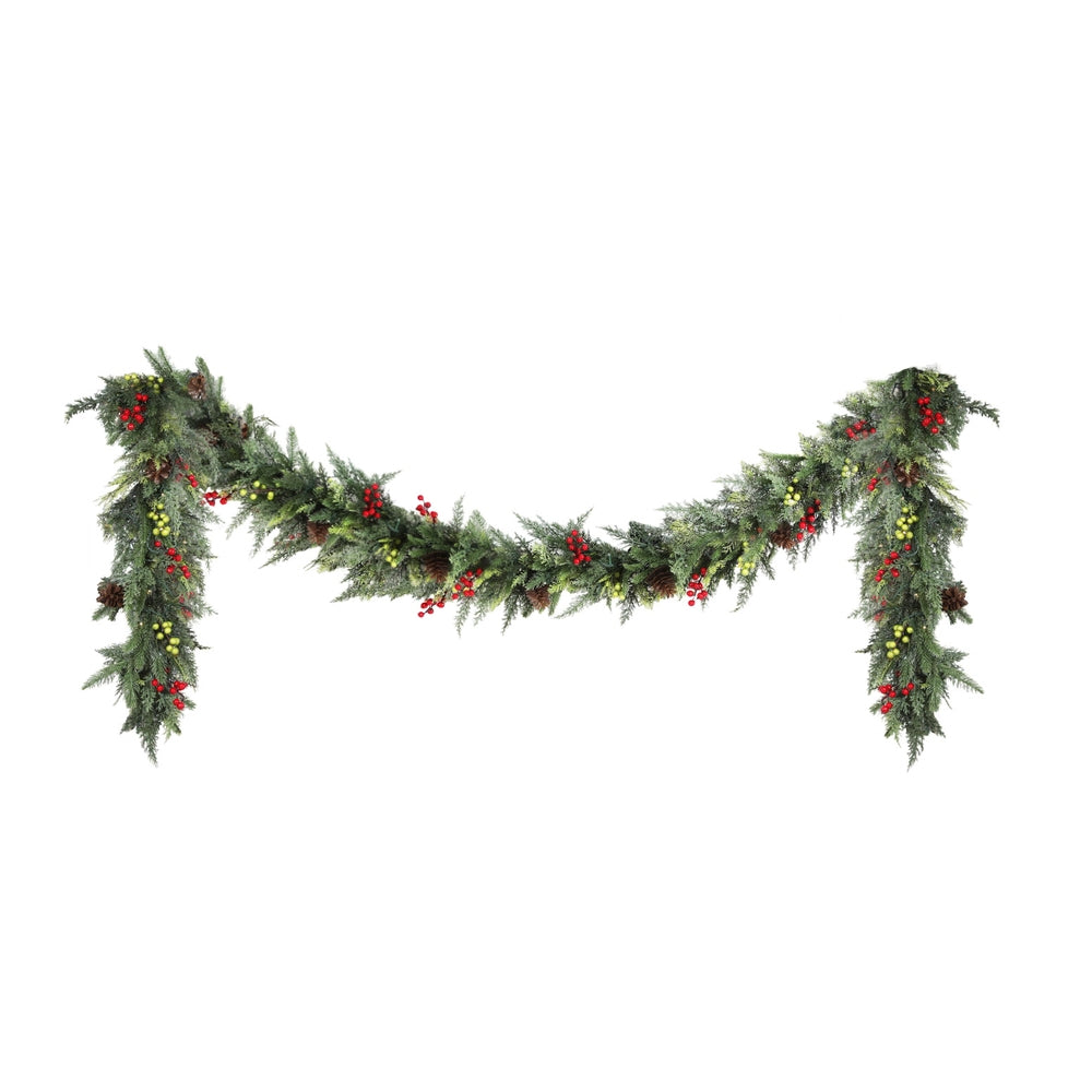 Jingle Jollys 3M Christmas Garland Pre-lit LED with Pine Cones Xmas Decor Green-Occasions > Christmas > Christmas Wreaths &amp; Garlands-PEROZ Accessories