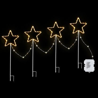 Jingle Jollys 4 PCS Christmas Lights Path Ground Light Garden Decorations 144 LED-Occasions > Christmas > Outdoor Decorations &amp; Lights-PEROZ Accessories