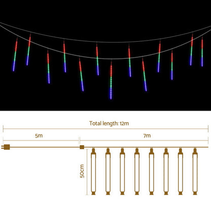 Jingle Jollys 7M Christmas Lights Shower Light 288 LED Icicle Falling Metor-Occasions > Christmas > Outdoor Decorations &amp; Lights-PEROZ Accessories