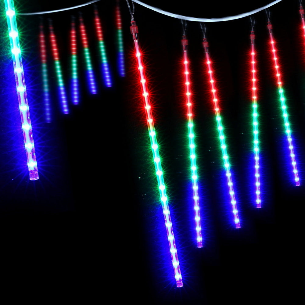 Jingle Jollys 7M Christmas Lights Shower Light 288 LED Icicle Falling Metor-Occasions > Christmas > Outdoor Decorations &amp; Lights-PEROZ Accessories