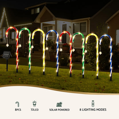 Jingle Jollys 8 PCS Christmas Lights Path Ground Light Garden Decorations 72 LED-Occasions > Christmas > Outdoor Decorations &amp; Lights-PEROZ Accessories