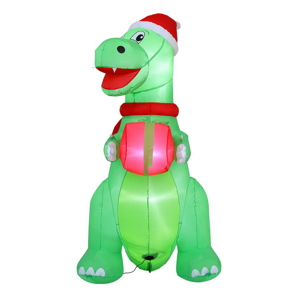 Jingle Jollys Christmas Inflatable Dinosaur 1.8M Height LED Decorations Illuminated-Occasions > Christmas > Christmas Decorations-PEROZ Accessories