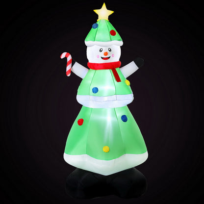 Jingle Jollys Christmas Inflatable Snowman Tree 2.75M Height LED Decorations Illuminated-Occasions > Christmas > Outdoor Decorations &amp; Lights-PEROZ Accessories