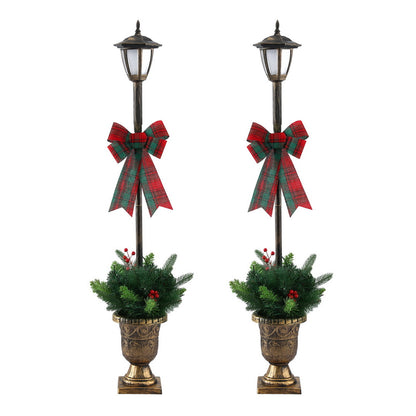 Jingle Jollys Christmas Lights 125cm Lamp Post 50 LED Fairy Light Decorations-Occasions > Christmas > Outdoor Decorations &amp; Lights-PEROZ Accessories