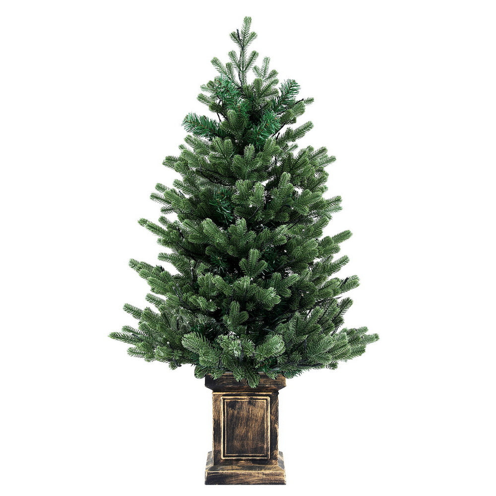 Jingle Jollys Christmas Tree 1.2M LED Potted Xmas Tree Party Decor 8 Light Modes-Occasions &gt; Christmas &gt; Christmas Trees-PEROZ Accessories