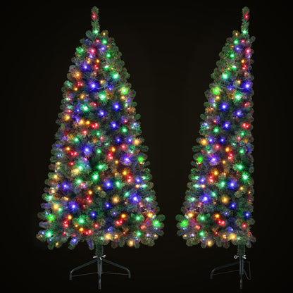 Jingle Jollys Christmas Tree 1.8M LED Corner Xmas Tree Half 8 Modes Multi-color-Occasions > Christmas > Christmas Trees-PEROZ Accessories