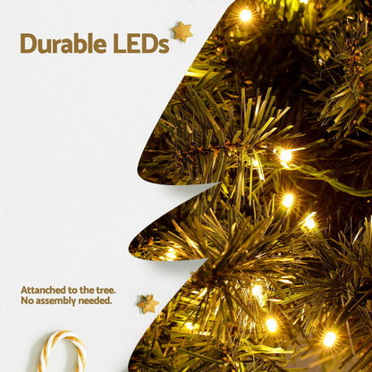 Jingle Jollys Christmas Tree 3-in-1 LED Xmas Palm Tree Party Decor 1.2/1.5/1.8M-Occasions > Christmas > Christmas Trees-PEROZ Accessories