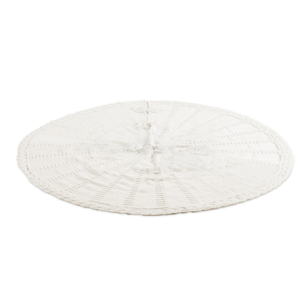 Jingle Jollys Christmas Tree Skirt 120cm Knitted Xmas Tree Ornaments Decor Beige-Occasions > Christmas > Christmas Decorations-PEROZ Accessories