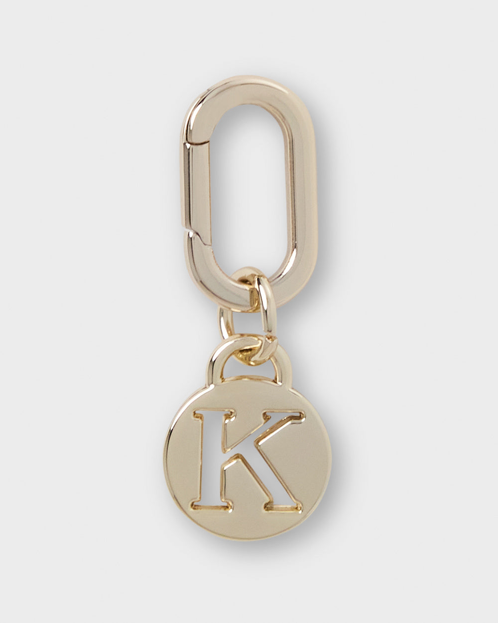 Letter K Charm With Oval Hinge Ring Clip-Accessories-PEROZ Accessories