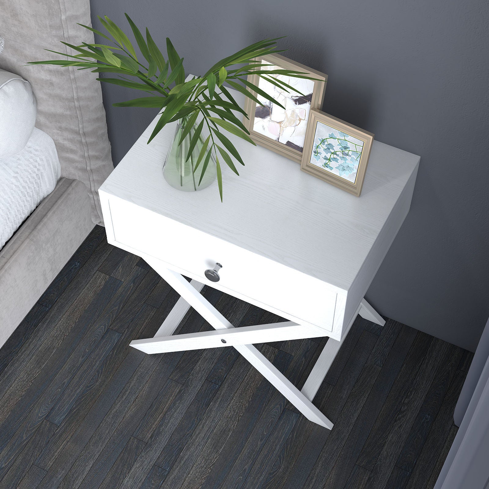 Milano Decor Bedside Table Surry Hills Storage Cabinet Bedroom-Bedside Tables-PEROZ Accessories