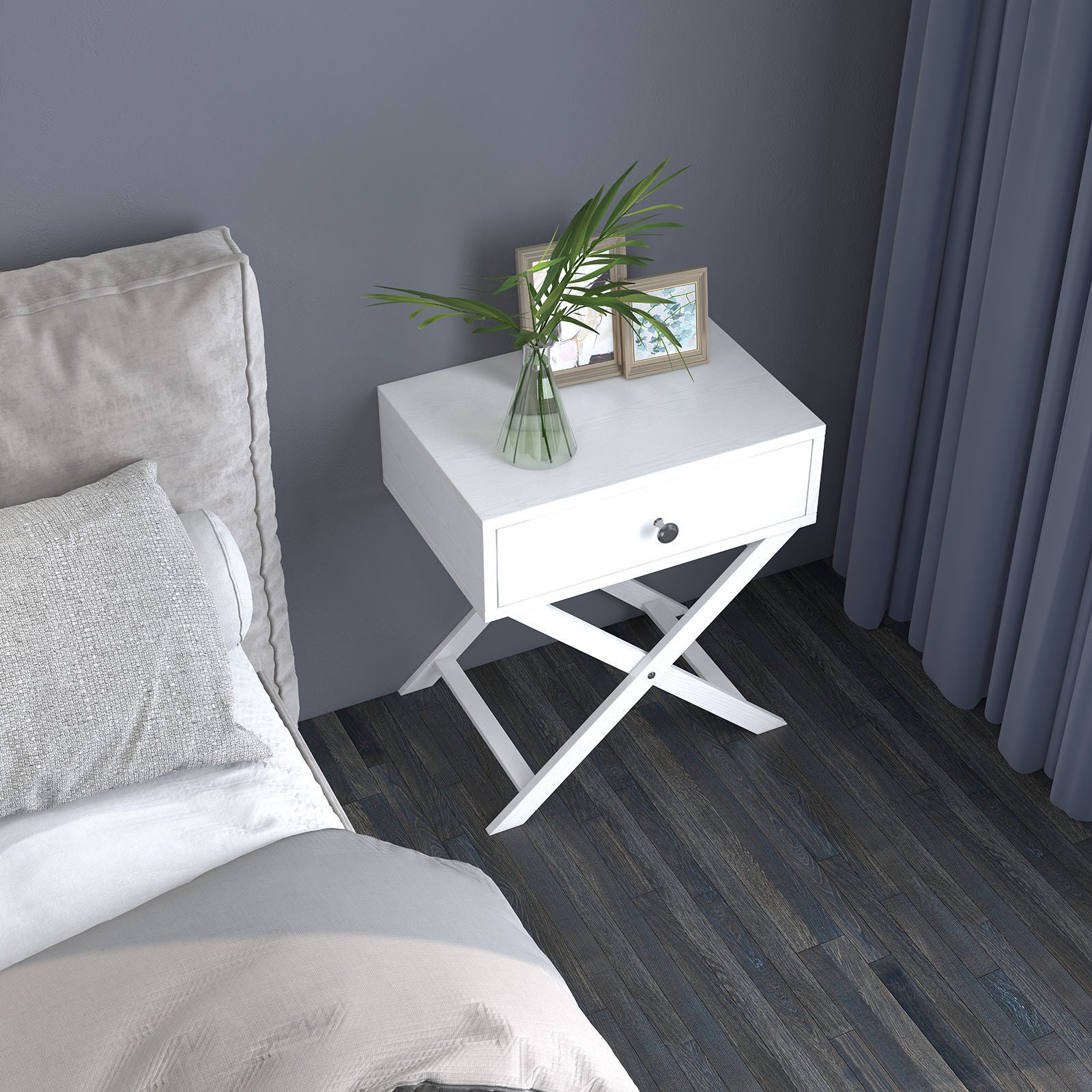 Milano Decor Bedside Table Surry Hills Storage Cabinet Bedroom-Bedside Tables-PEROZ Accessories