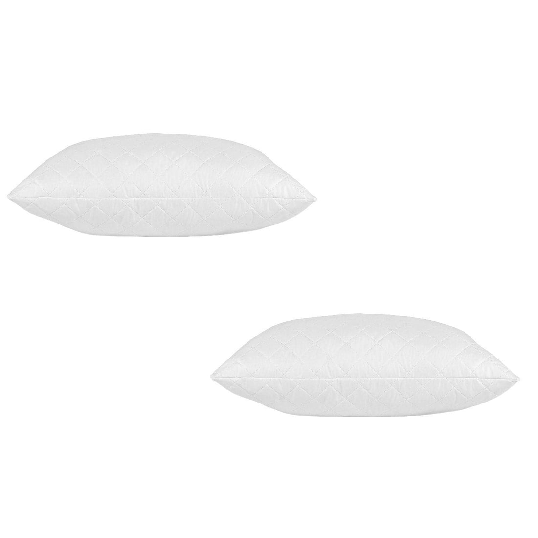 2 x Royal Comfort Pillows Luxury Bamboo Blend Quilted Extra Fill Support-Bedding-PEROZ Accessories