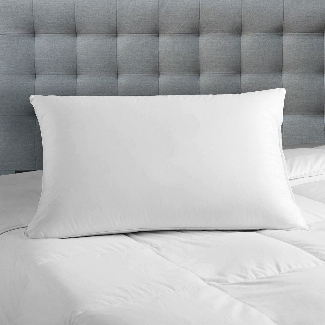 2 x Royal Comfort Luxury Bamboo Blend Gusset Pillows 2cm Gusset Support-Bedding-PEROZ Accessories