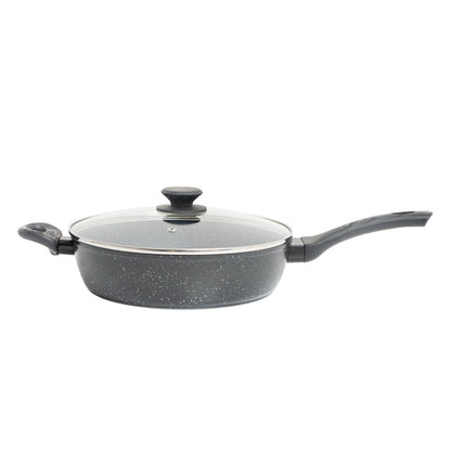 StoneChef 2 Piece Set 1 x Deep Frypan 28cm 1 x Frypan 28cm Grey Handle-Cookware-PEROZ Accessories