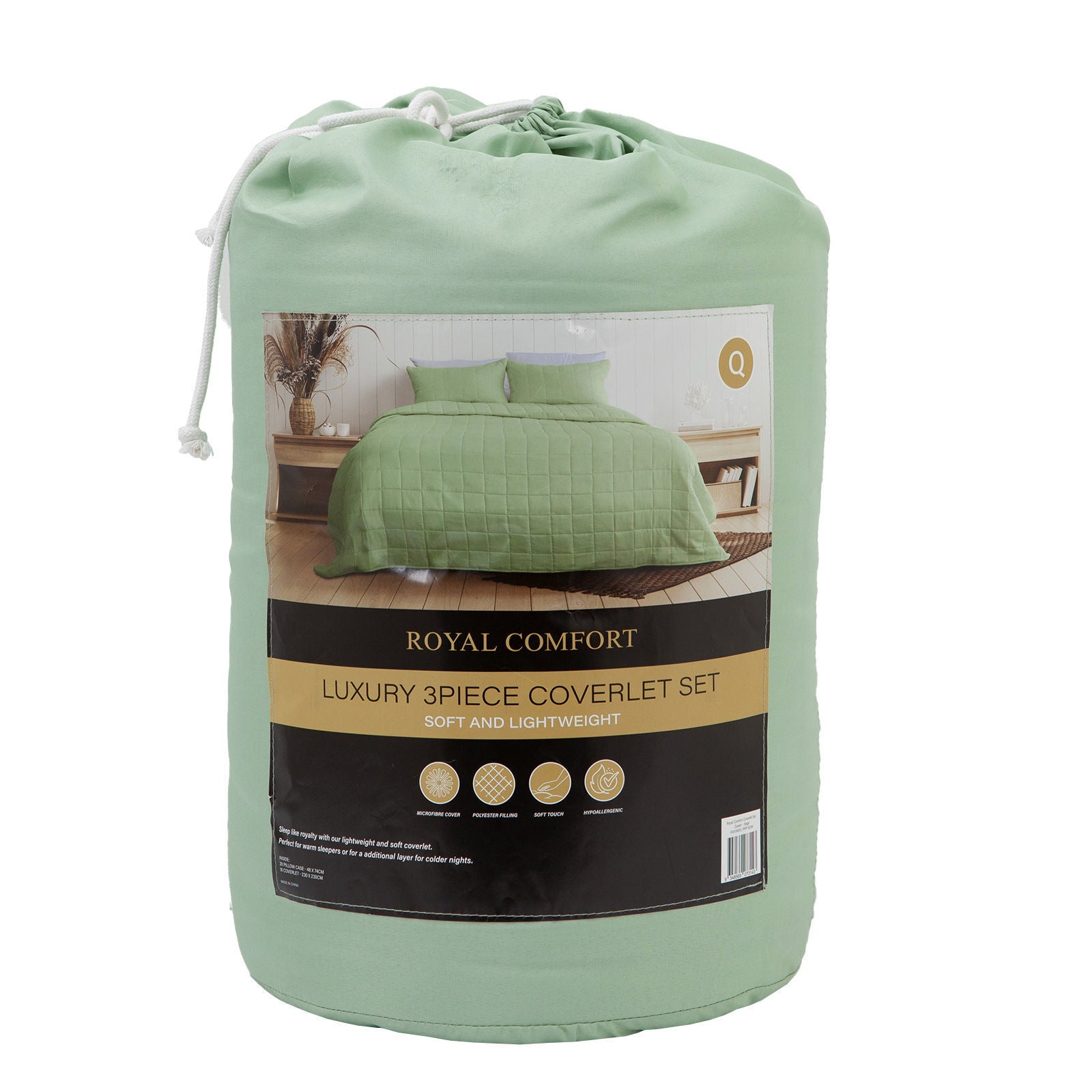 Royal Comfort Bedroom Set 1 x Comforpedic Mattress And Bed In A Bag Coverlet Set-Bedding-PEROZ Accessories