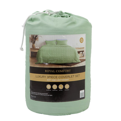 Royal Comfort Bedroom Set 1 x Comforpedic Mattress And Bed In A Bag Coverlet Set-Bedding-PEROZ Accessories