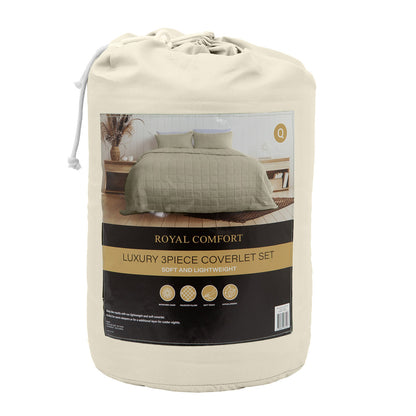 Royal Comfort Bedroom Set 1 x Comforpedic Mattress And Bed In A Bag Coverlet Set-Bedding-PEROZ Accessories