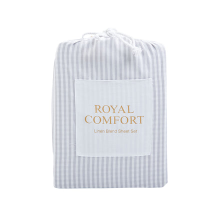 Royal Comfort Linen Bedding Set Linen Blend 4 Pce Sheet Set And Quilt Cover Set-Bedding-PEROZ Accessories