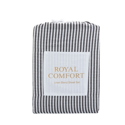 Royal Comfort Linen Bedding Set Linen Blend 4 Pce Sheet Set And Quilt Cover Set-Bedding-PEROZ Accessories