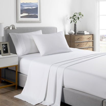 Royal Comfort 2000 Thread Count Original Bamboo Blend White Sheet Set 2 Pack-Bed Linen-PEROZ Accessories