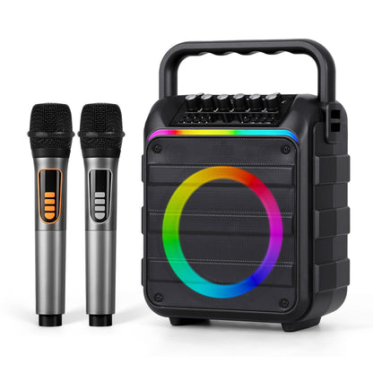 Alpha Portable Karaoke Machine with 2 Wireless Microphones Bluetooth 5.3-Audio &amp; Video > Speakers > Bluetooth Speakers-PEROZ Accessories