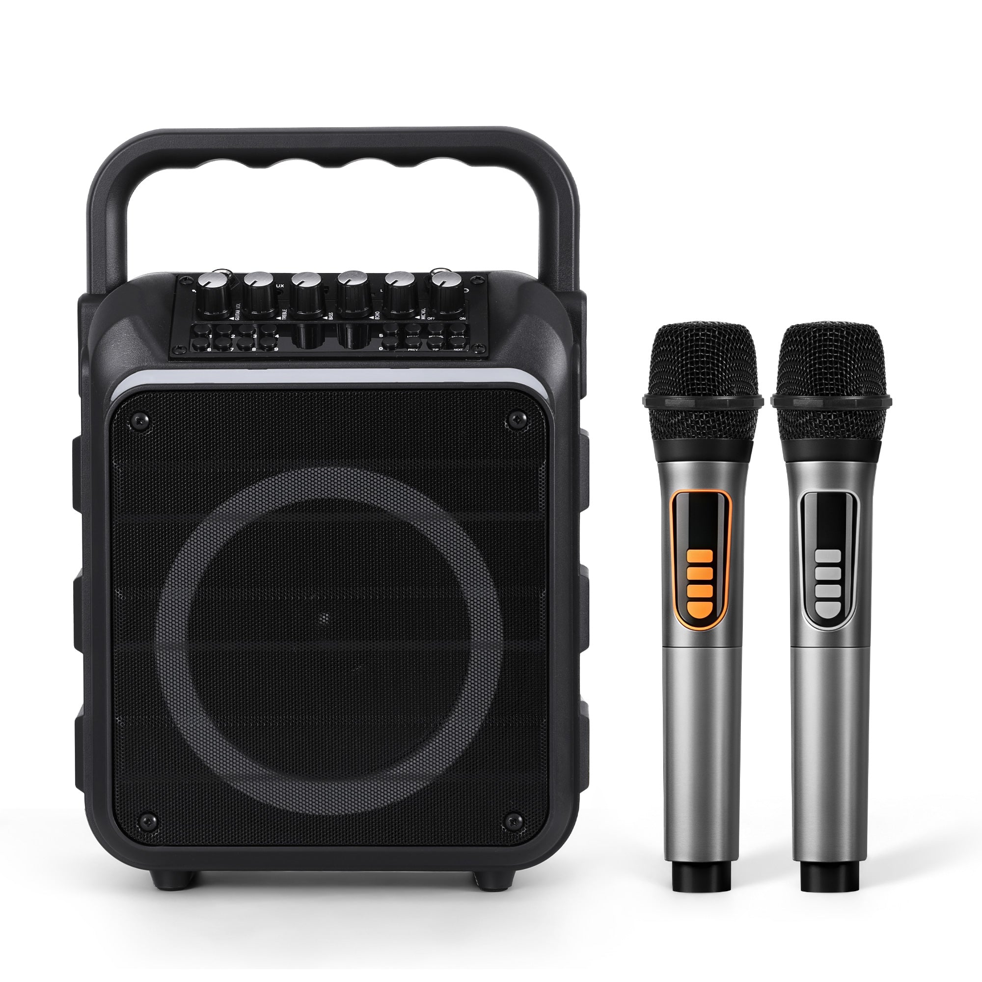 Alpha Portable Karaoke Machine with 2 Wireless Microphones Bluetooth 5.3-Audio &amp; Video > Speakers > Bluetooth Speakers-PEROZ Accessories