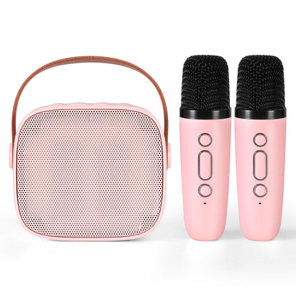 Alpha Mini Portable Karaoke Machine for Adults Kids with 2 Wireless Microphones-Audio &amp; Video > Speakers > Bluetooth Speakers-PEROZ Accessories