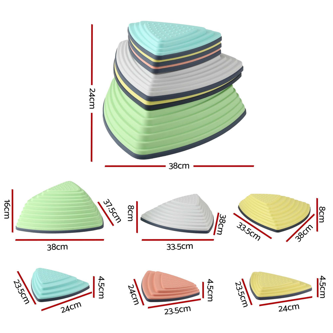 Keezi Kids Stepping Stones 6PCS Balance Stones Indoor Outdoor Toy-Baby &amp; Kids > Baby &amp; Kid&