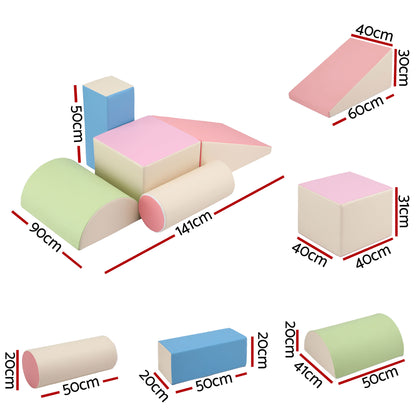 Keezi Kids Climbing Blocks 5-Piece Foam Toddler Playset Soft Indoor Climbing Toy Rocker-Baby &amp; Kids > Baby &amp; Kid&