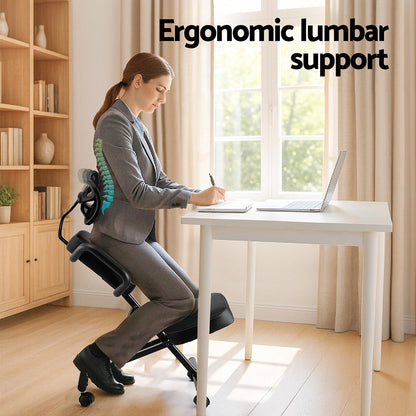 Artiss Kneeling Chair Ergonomic Office Home Knee Seat Posture Back Stretch Rest-Furniture &gt; Office &gt; Office &amp; Desk Chairs-PEROZ Accessories