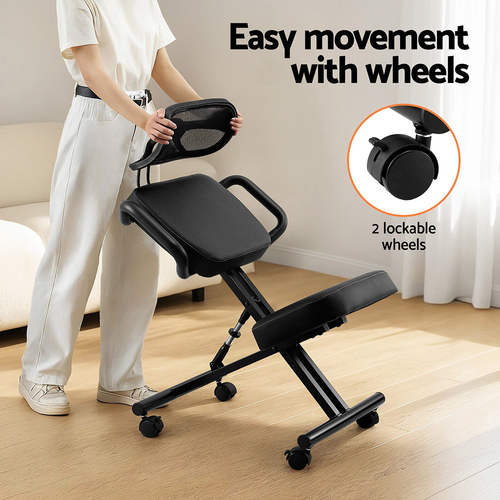 Artiss Kneeling Chair Ergonomic Office Home Knee Seat Posture Back Stretch Rest-Furniture &gt; Office &gt; Office &amp; Desk Chairs-PEROZ Accessories