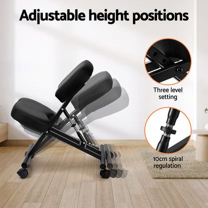 Artiss Kneeling Chair Ergonomic Office Chairs Home Knee Seat Posture Stretch Rest-Furniture &gt; Office &gt; Office &amp; Desk Chairs-PEROZ Accessories