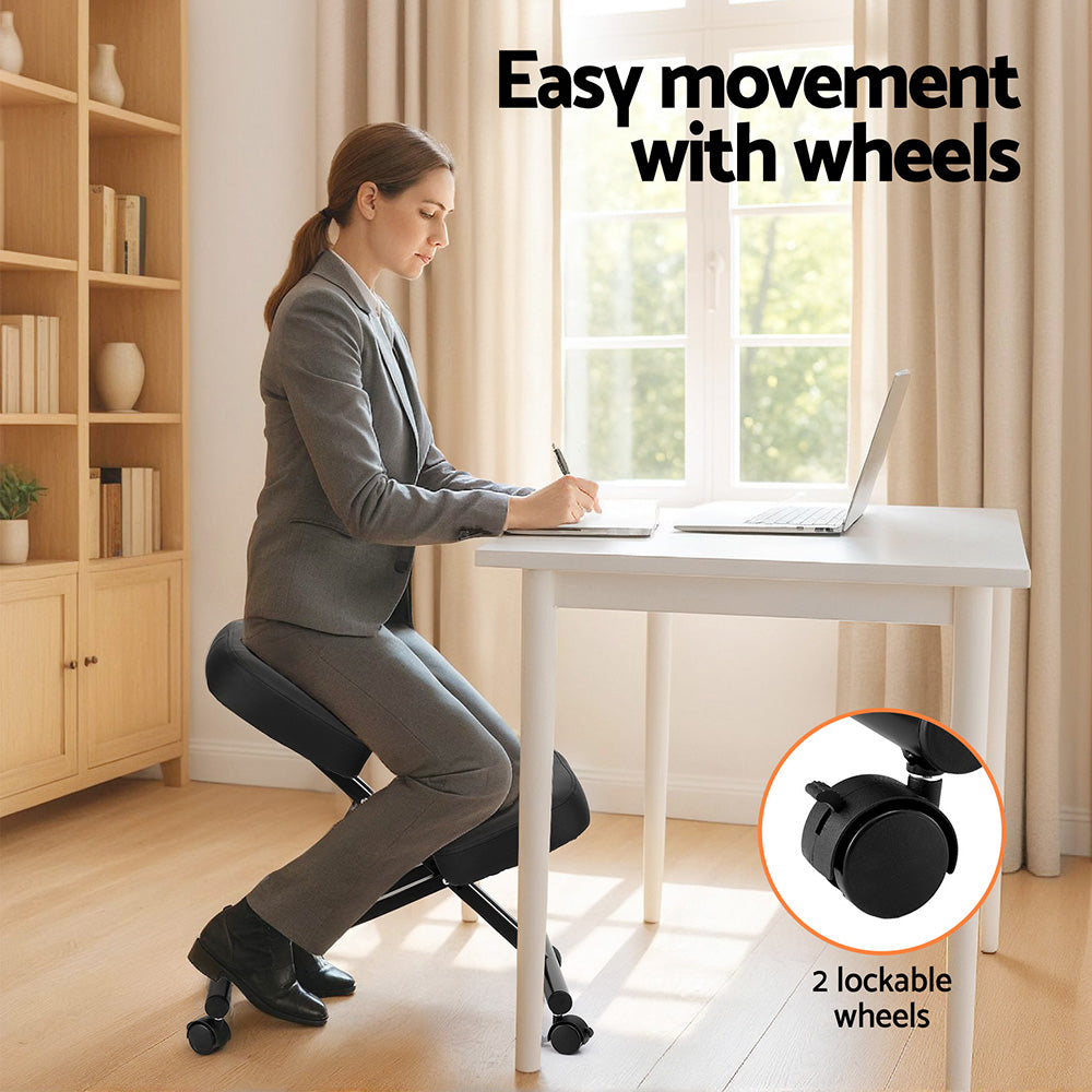 Artiss Kneeling Chair Ergonomic Office Chairs Home Knee Seat Posture Stretch Rest-Furniture &gt; Office &gt; Office &amp; Desk Chairs-PEROZ Accessories