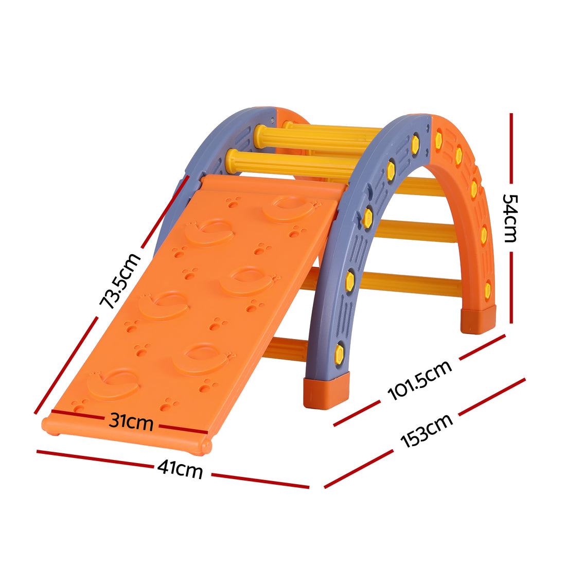 Keezi Kids Climbing Frame Set With Slide Indoor Outdoor Toddler Toys Pikler Arch Climber-Baby &amp; Kids > Baby &amp; Kid&