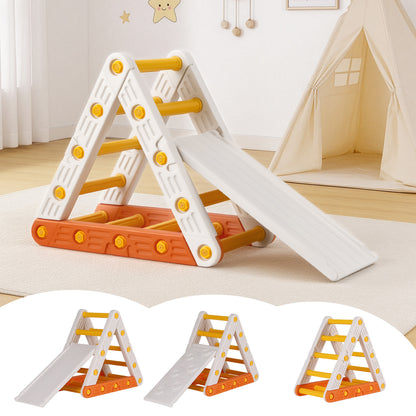 Keezi Kids Climbing Frame Set With Slide Indoor Outdoor Toddler Toys Pikler Triangle Climber-Baby &amp; Kids > Baby &amp; Kid&