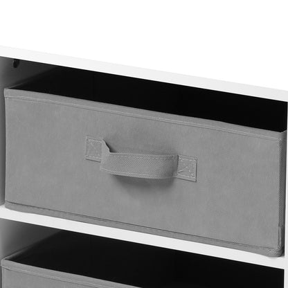 Oikiture Kids Table and Chair Set with Storage Bins White &amp; Grey-Kid Table Set-PEROZ Accessories