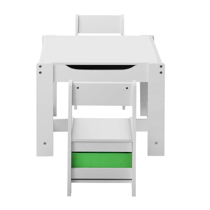 Oikiture Kids Table and Chair Set with Storage Box Wooden-Kid Table Set-PEROZ Accessories