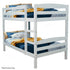 KINGSTON SLUMBER Single Bunk Bed Frame, Solid Pine 2-in-1 Modular Design, White-Furniture > Bedroom > Beds & Bed Frames-PEROZ Accessories
