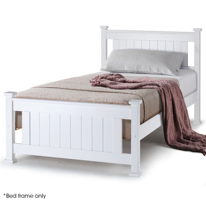 KINGSTON SLUMBER Single Wooden Bed Frame, Bedroom Furniture for Kids and Adults-Furniture > Bedroom > Beds &amp; Bed Frames-PEROZ Accessories