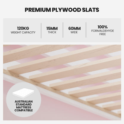 KINGSTON SLUMBER Wooden Kids Single Loft Bed Frame with Pull Out Desk, Storage Drawers - White-Furniture &gt; Bedroom &gt; Beds &amp; Bed Frames-PEROZ Accessories