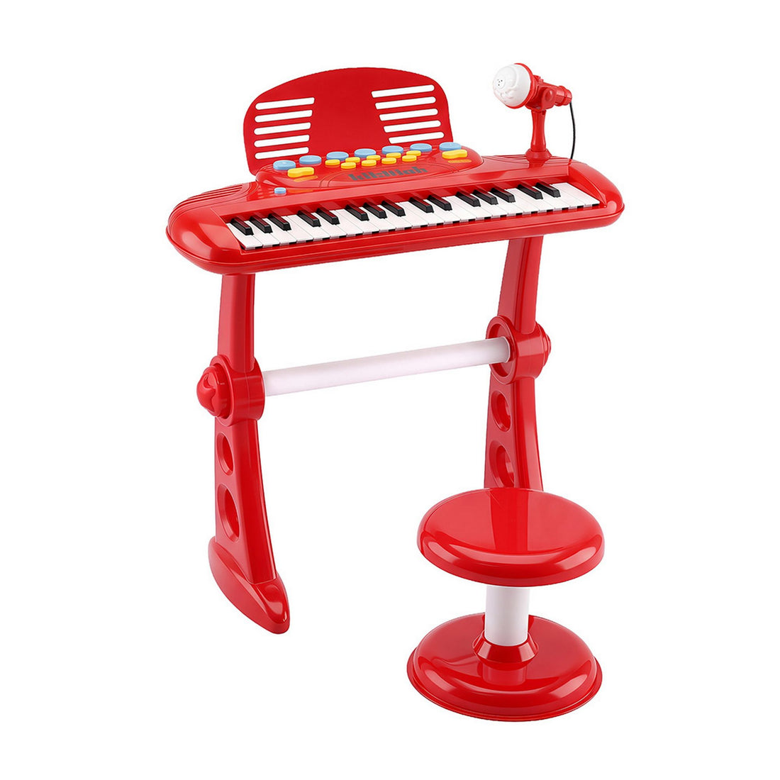 Keezi Kids Piano Keyboard 37 Keys Electronic Musical Instrument Set w/ Stool Microphone-Baby &amp; Kids > Baby &amp; Kid&