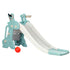 Keezi Kids Slide Set Basketball Hoop Ring Outdoor Playground Toy Deer 140cm Blue-Baby & Kids > Baby & Kid&