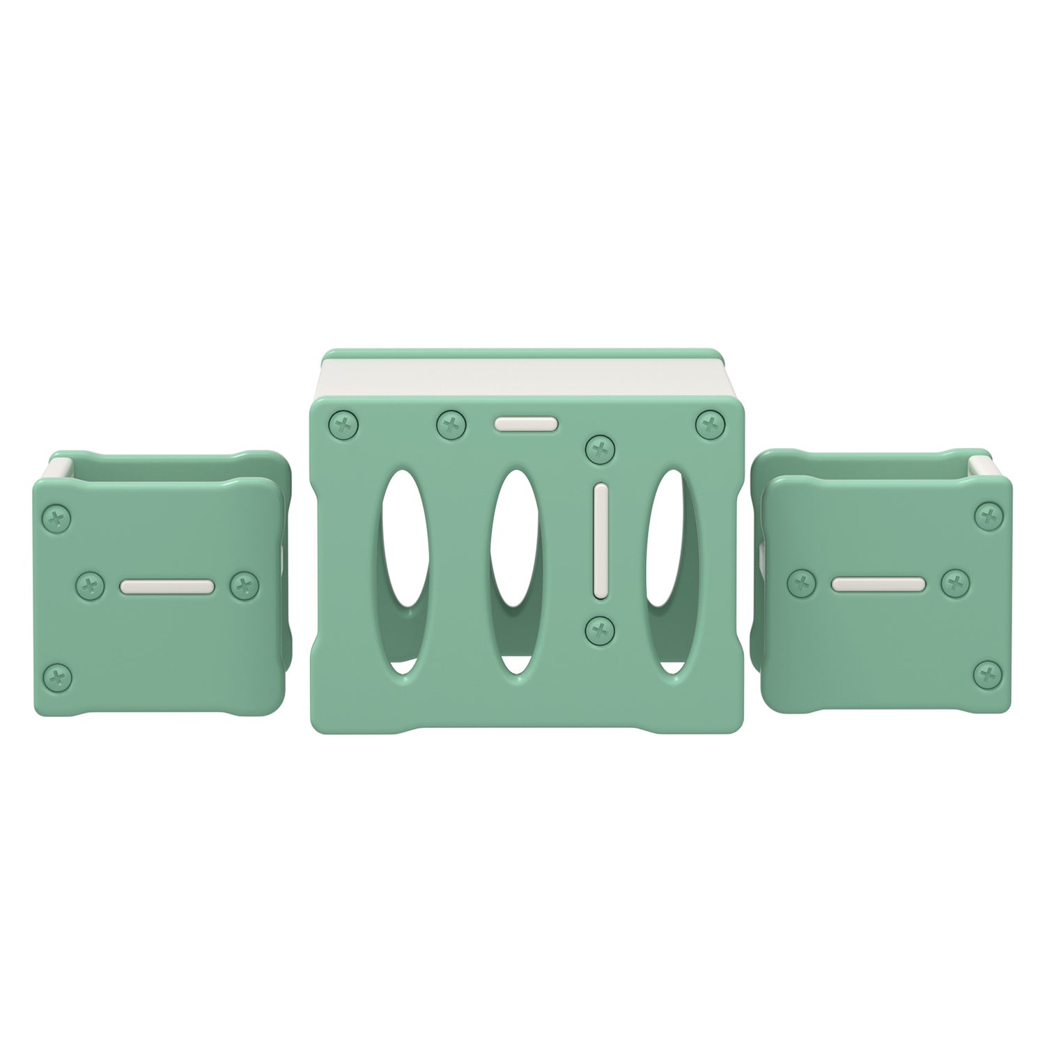 Keezi 3PCS Kids Table and Chairs Set HDPE-Baby &amp; Kids &gt; Kid&