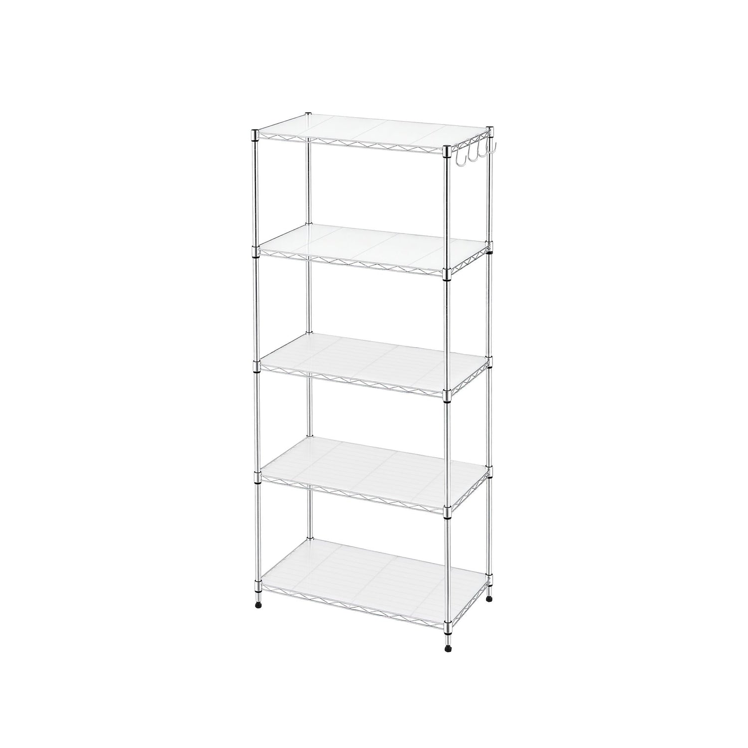 Artiss 5-Tier Kitchen Rack Shelf Shelving Unit 60x35x150CM Adjustable Metal Storage Shelves Silver