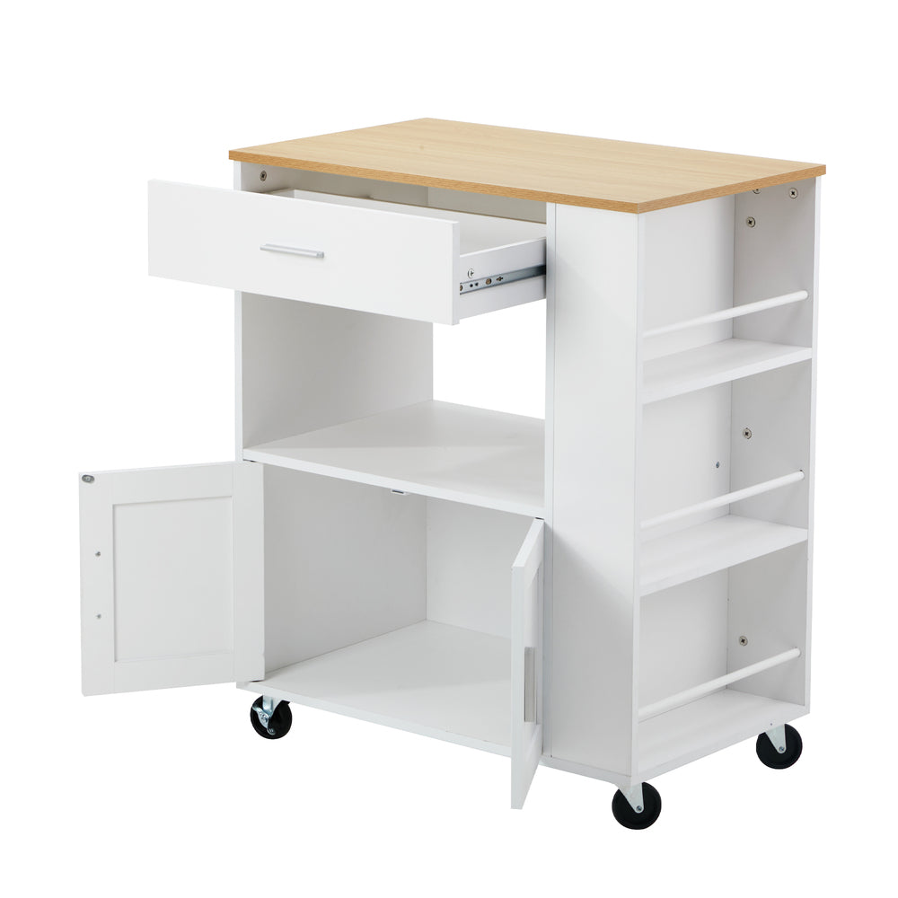 Oikiture Kitchen Island Trolley Rolling Serving Cart-Kitchen Trolley-PEROZ Accessories