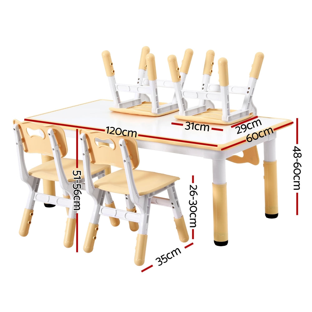1 Keezi Kids Table and 4 Chairs Set Graffiti-Baby &amp; Kids &gt; Kid&