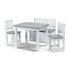 Keezi 2 in 1 Kids Table and Chair Set, Activity Table with Storage Bench and 2 Chairs for Reading, Drawing, Writing, Snack Time & Arts Crafts, 4 PCS Toddler Table and Chair Set, Grey-Baby & Kids > Kid&